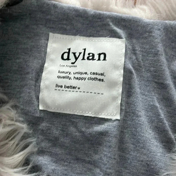 [M]Dylan Heather Natural Melange Fur  Vest - Picture 5 of 8